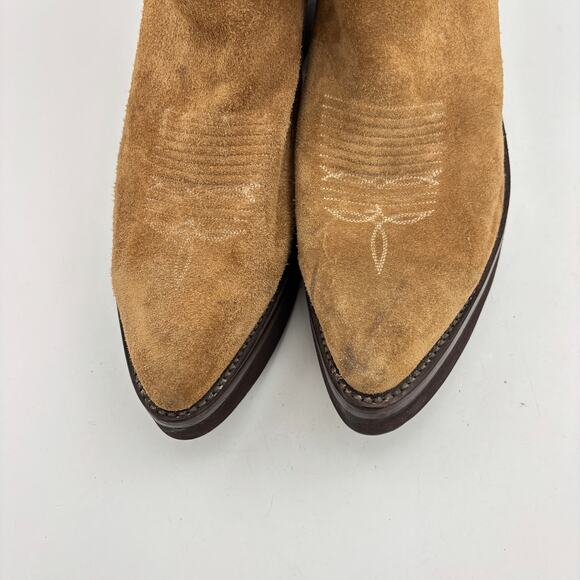 Lucchese Suede Platform Roper Boots Men\'s 13D Western Cowboy main image 4